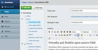 screenshot of Silverstripe CMS